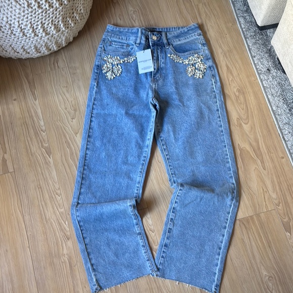 Generation Love CAROLYN CRYSTAL DENIM PANTS
